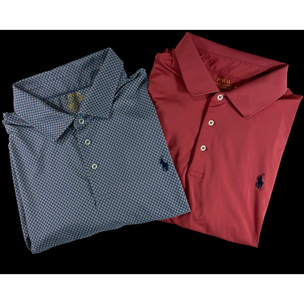 Lot Of 2 Polo Ralph Lauren Performance Golf Polo Shirt Men's Size XXL Stretch